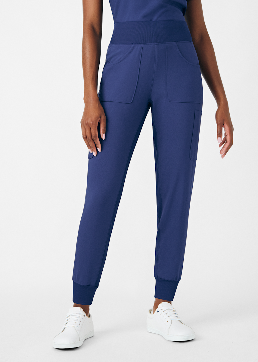 7-Pocket Rib Knit Waistband Cargo Jogger