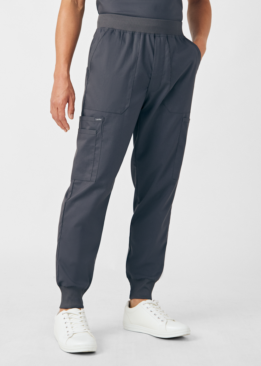 7-Pocket Elastic Waistband Men's Cargo Jogger