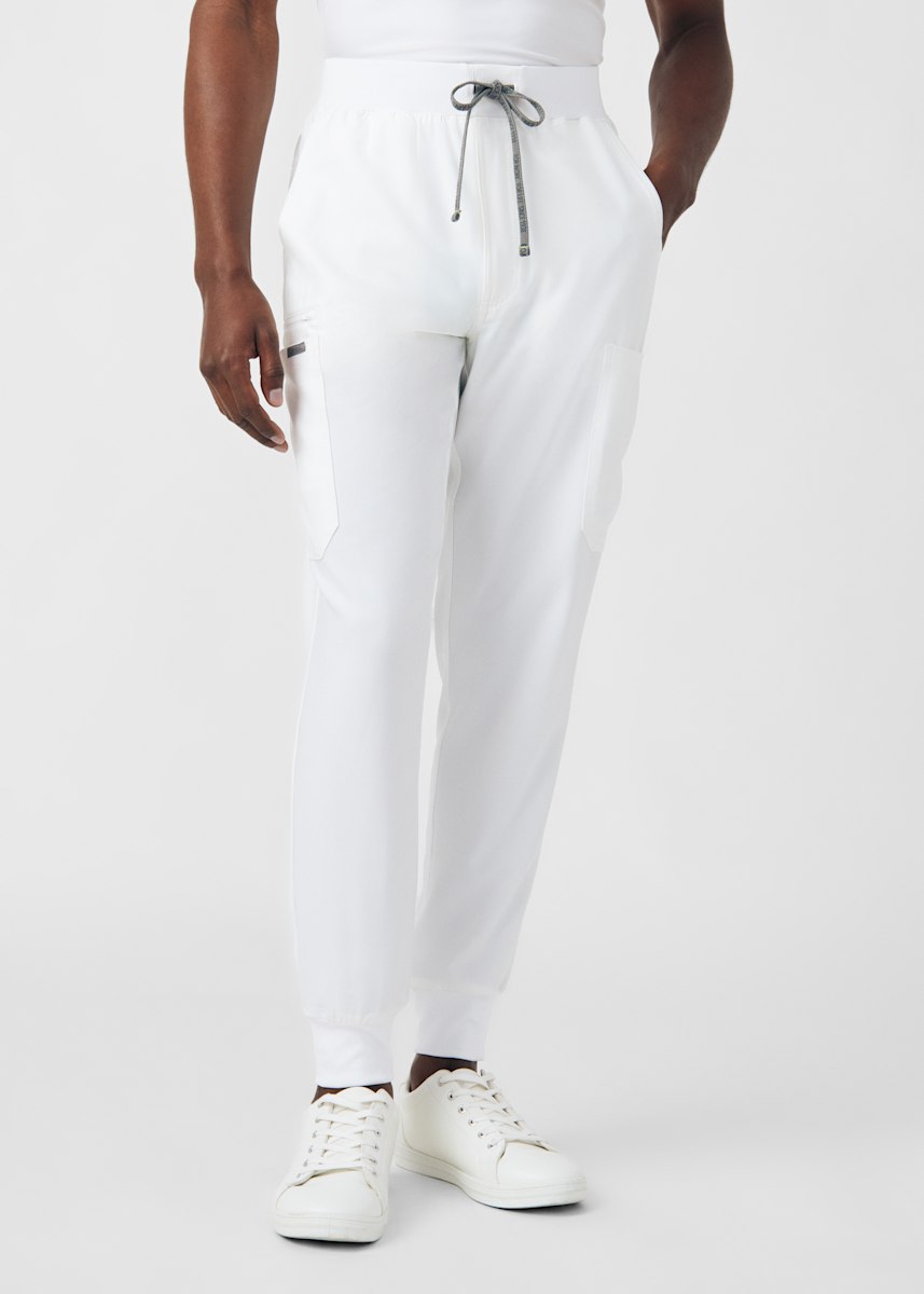 7-Pocket Rib Knit Waistband Men's Cargo Jogger