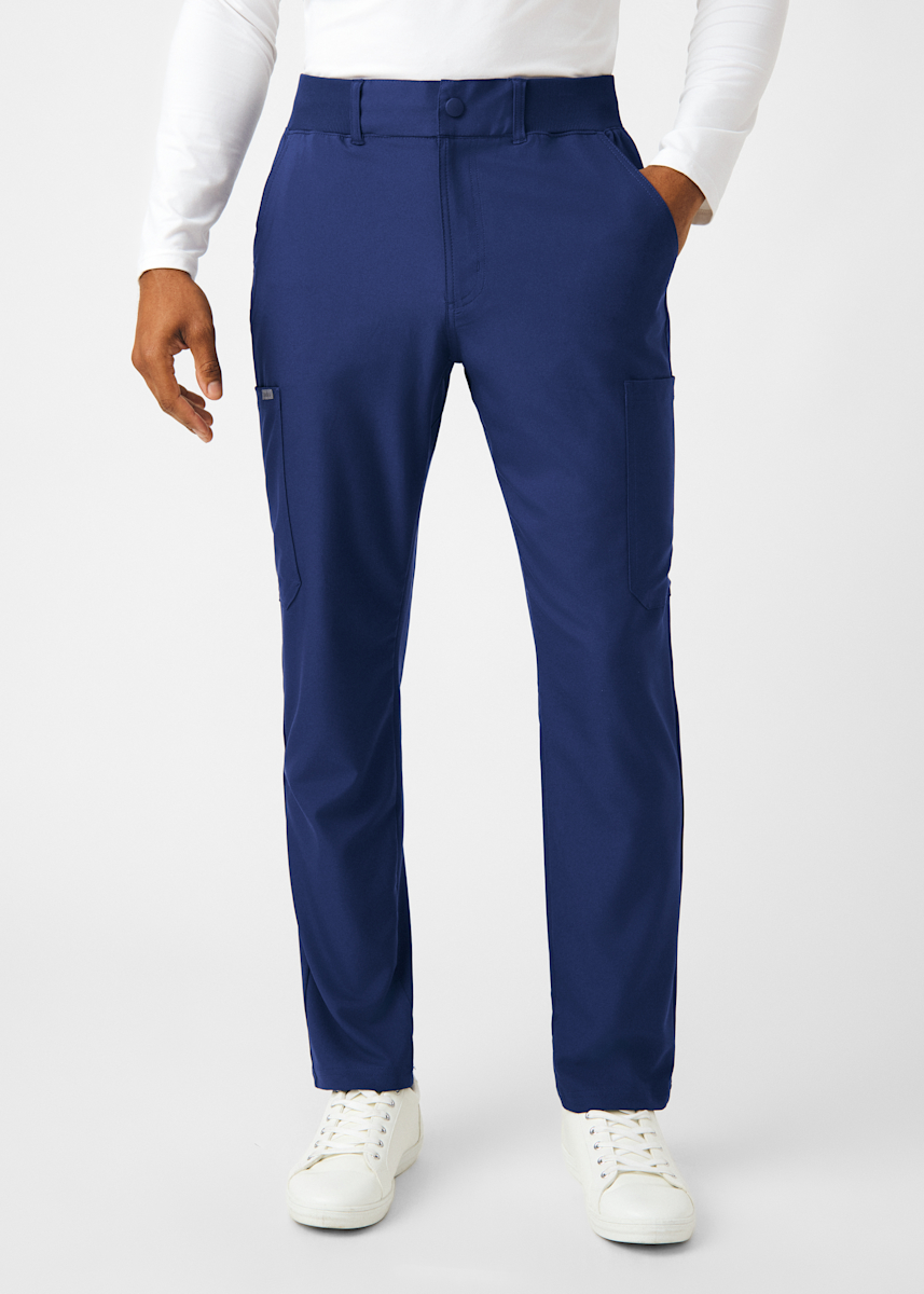 8-Pocket Rib Knit Waistband Men's Cargo Pant