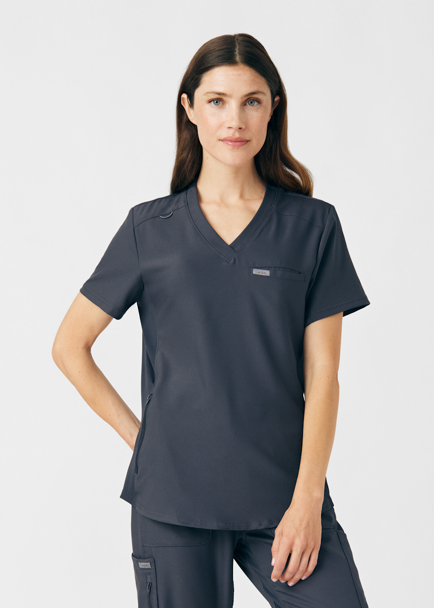 2-Pocket V-Neck Tuck-In Top