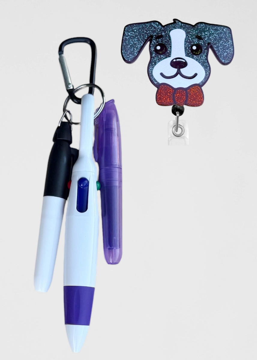 Shelter Dog Badge Pen Set