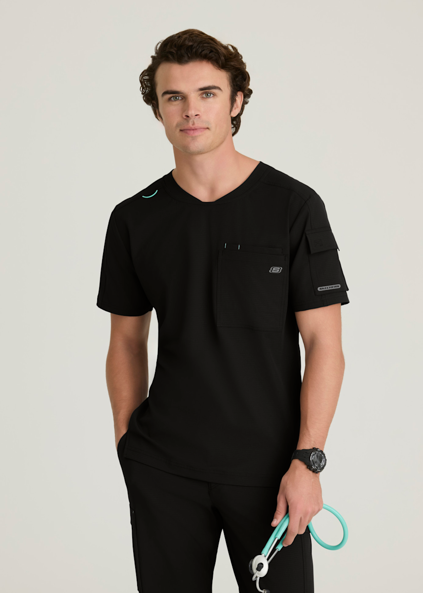 Station Men's 3-Pocket Rounded Neck High-Low Hem Top