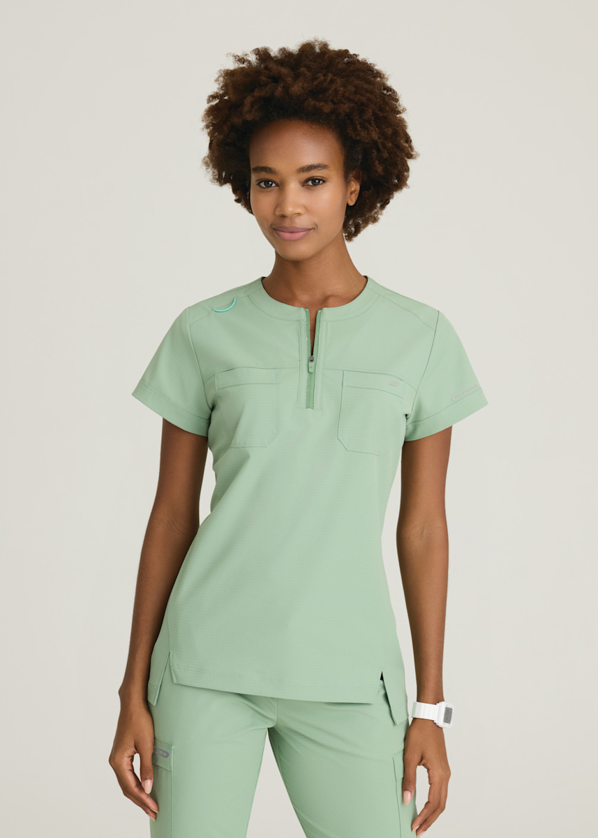 Trek 2-Pocket Rounded Neck Tuck-In Top