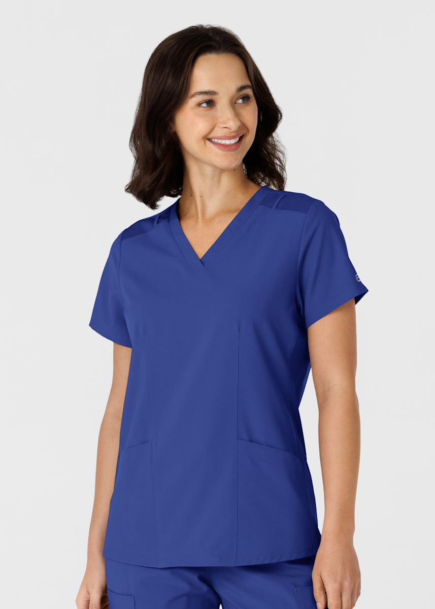 2-Pocket Flex-n-Reach V-Neck Top