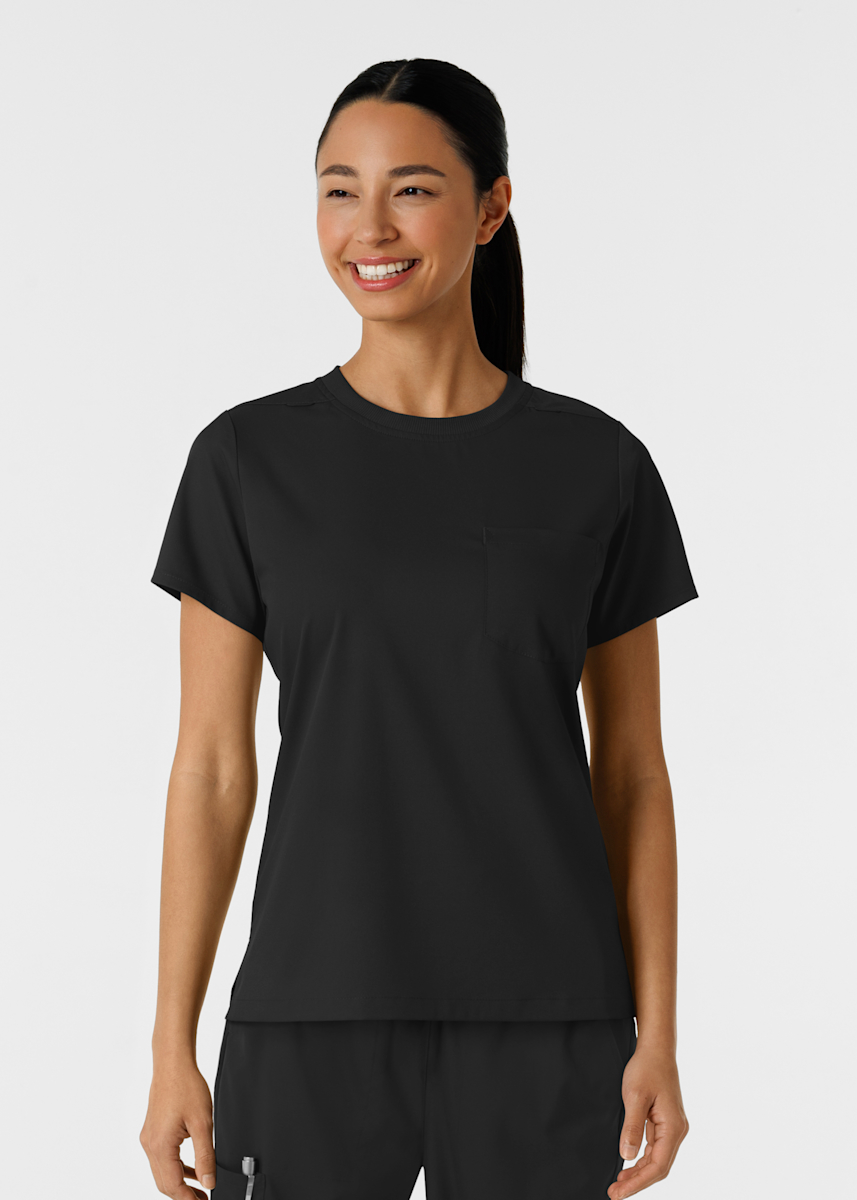 1-Pocket Crew Neck Top