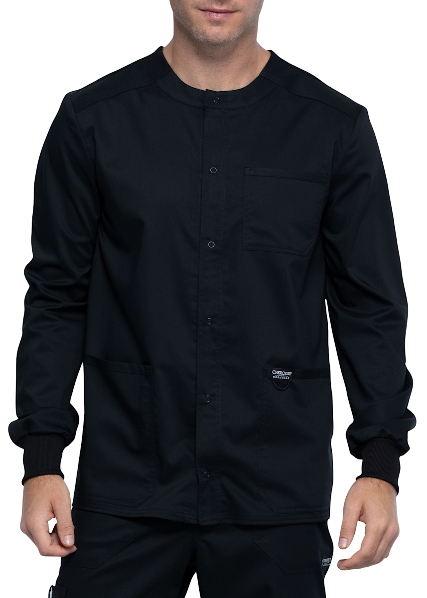 Cherokee black scrub jacket shop