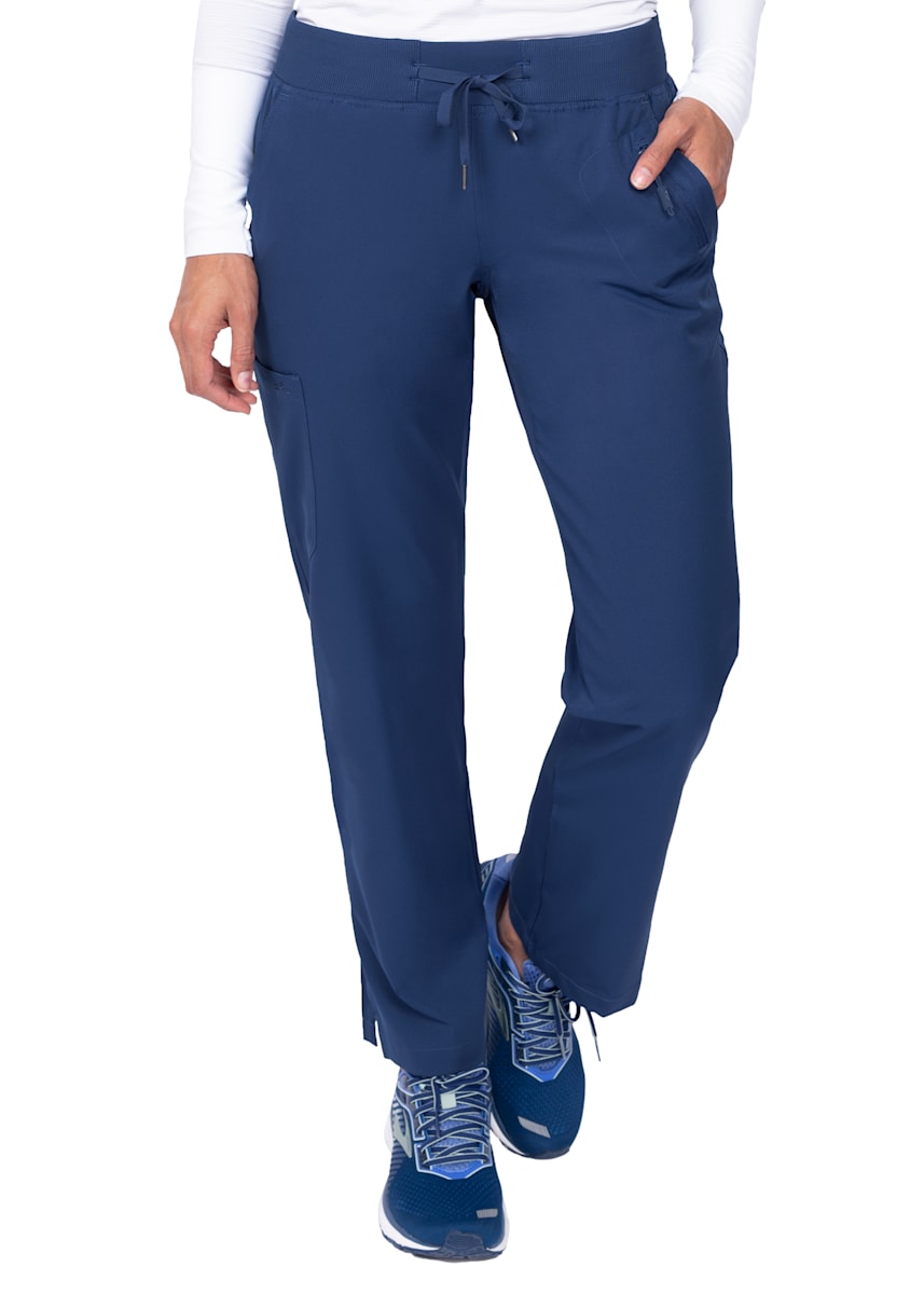 Ava Yoga 5-Pocket Elastic Rib Knit Waistband Cargo Pant | Scrubs & Beyond