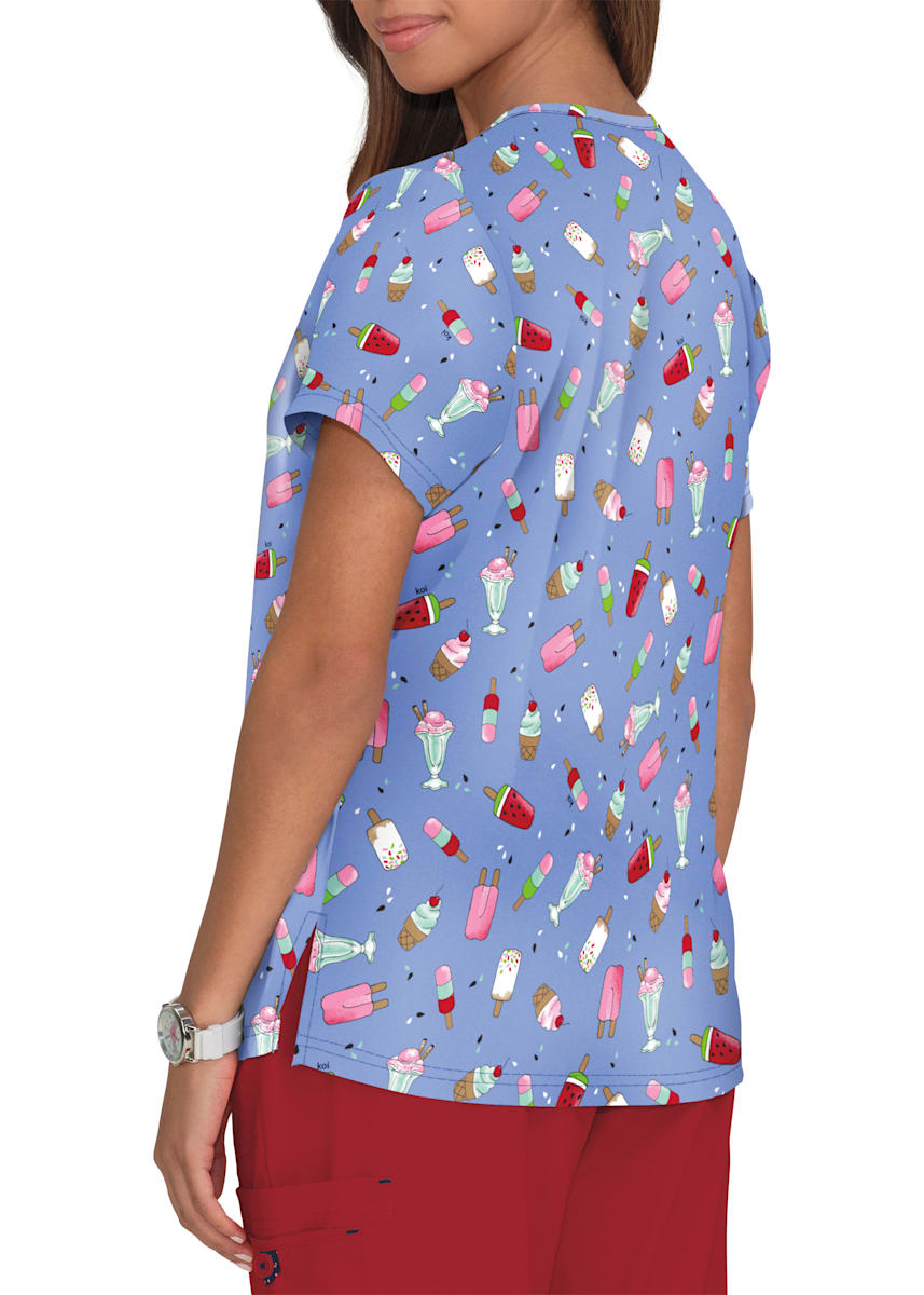 Koi print scrub tops cheap
