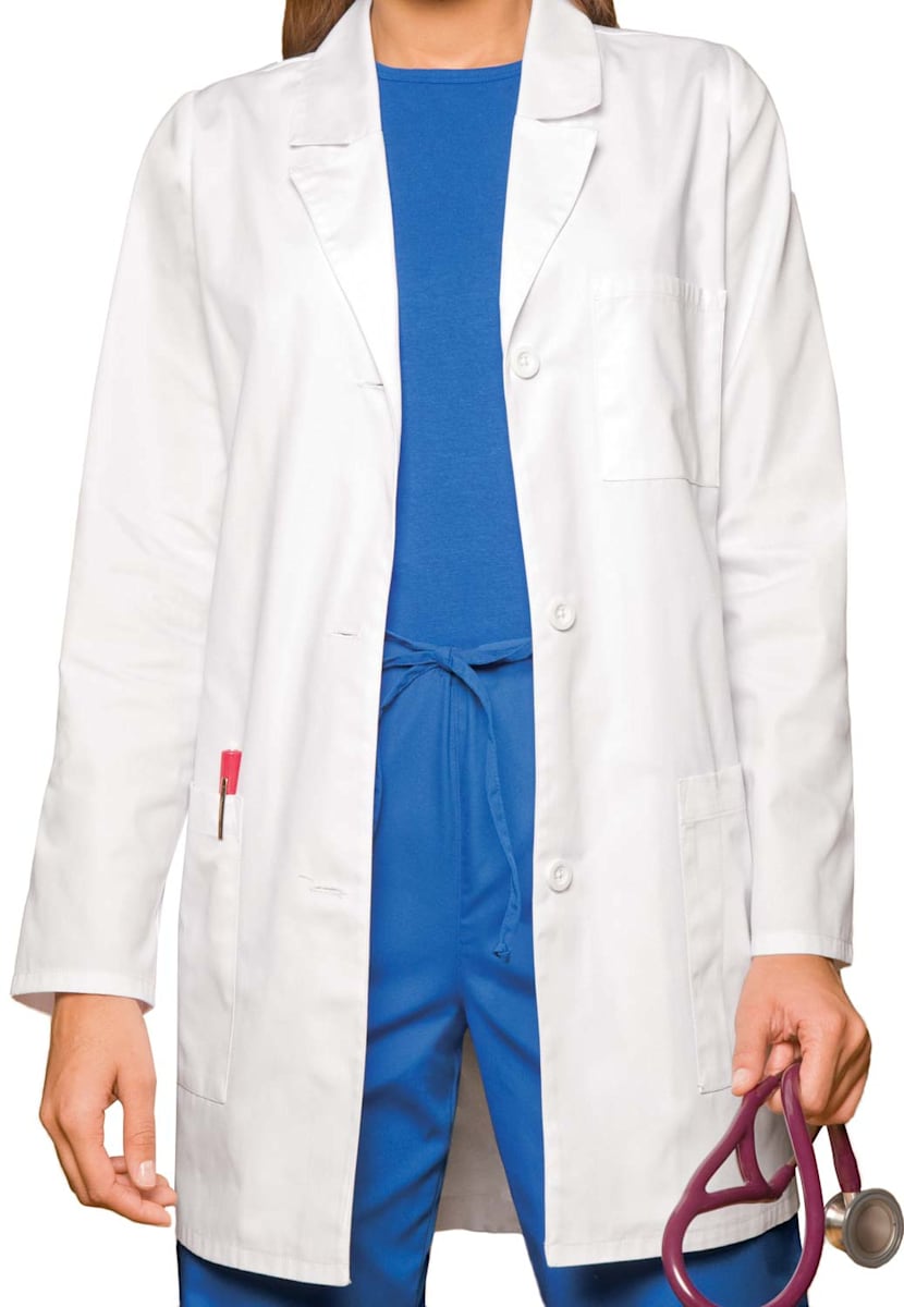 Clearance Professional Whites by Cherokee Women's Snap Front Princess Seam  32 Lab Coat