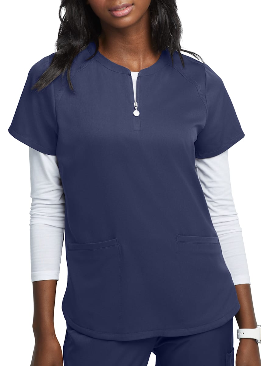 Beyond Scrubs Harmony Collection Grace Zipper Scrub Top Scrubs & Beyond