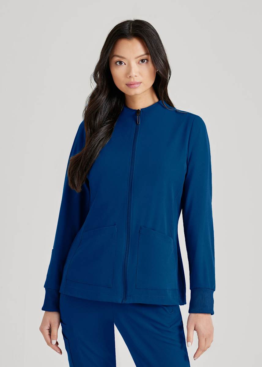 Barco Unify 5 Pocket Zip Front Warm Up Jacket Scrubs & Beyond Scrubs & Beyond