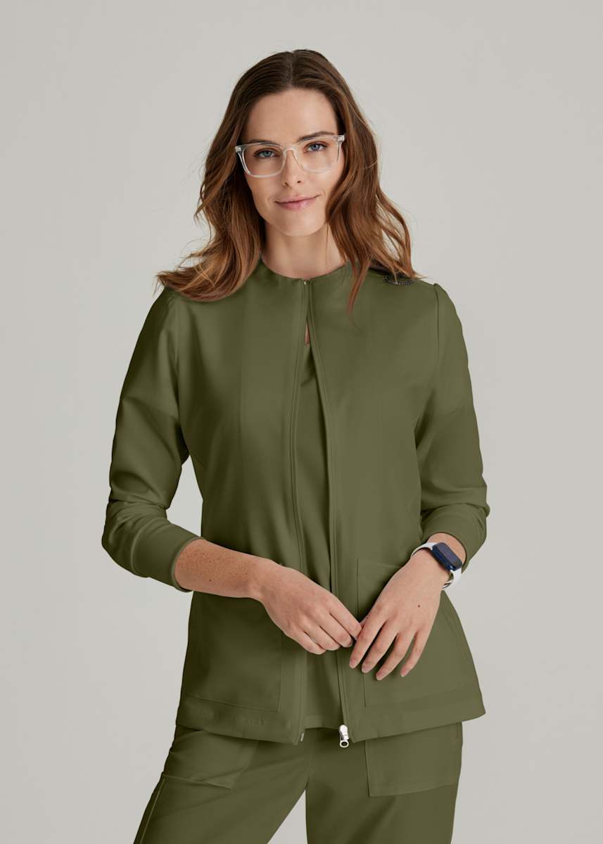 Olive 2025 scrub jacket