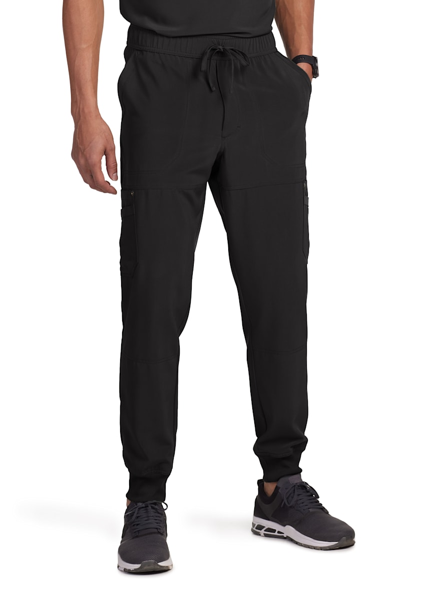 Pejock Men Cargo Pants With Elastic Drawstring Waist, Zipper