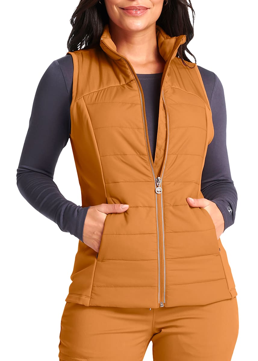 Limited Edition Khloe 7Pocket Stand Collar Quilted Sleeveless Jacket