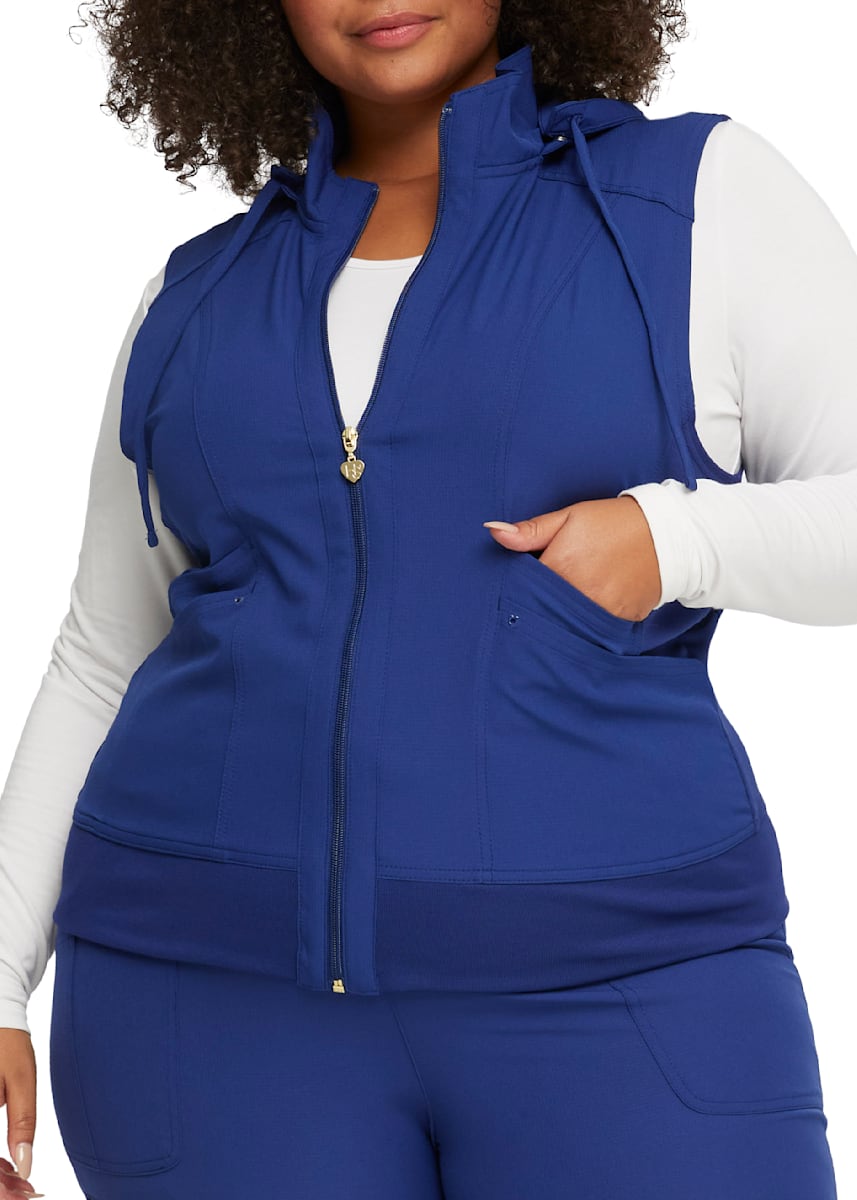 HeartSoul Break Free Full Zip Scrub Vests Scrubs & Beyond