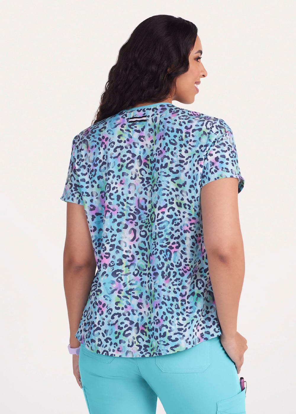 Leopard scrub top hot sale