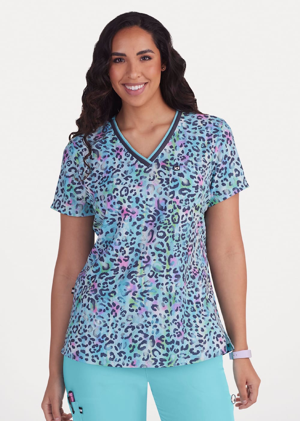 Koi print scrub tops hot sale