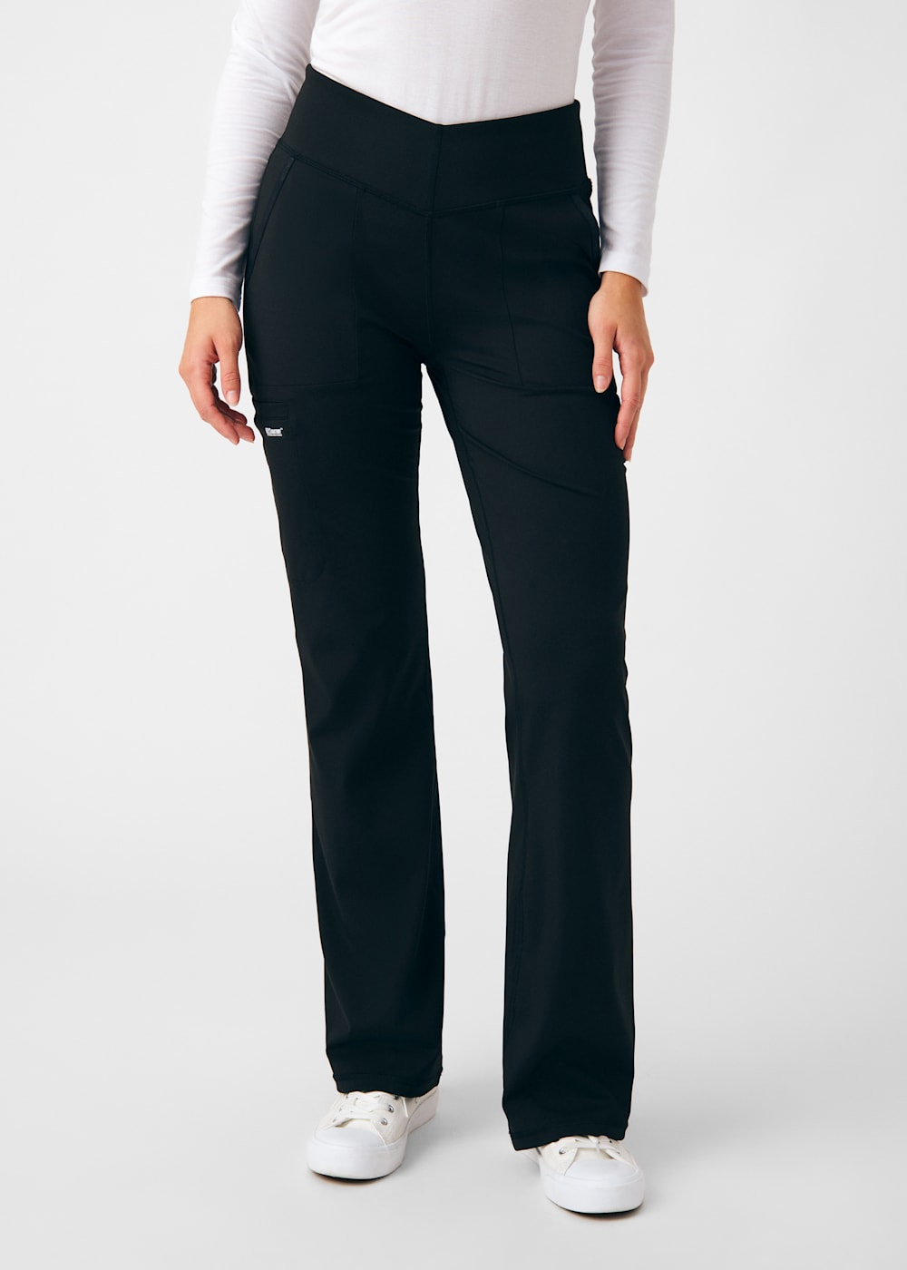 Grey s Anatomy Knit Stretch Swift 5 Pocket Flare Cargo Scrub Pant