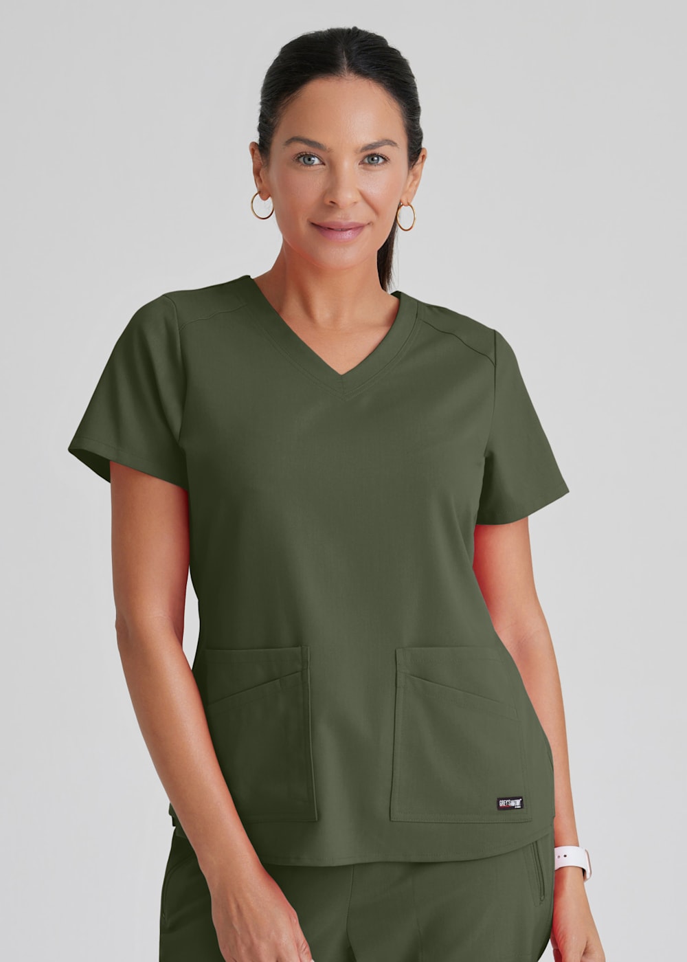 Grey s Anatomy Spandex Stretch V Neck 4 Pocket Scrubs Tops Scrubs Beyond