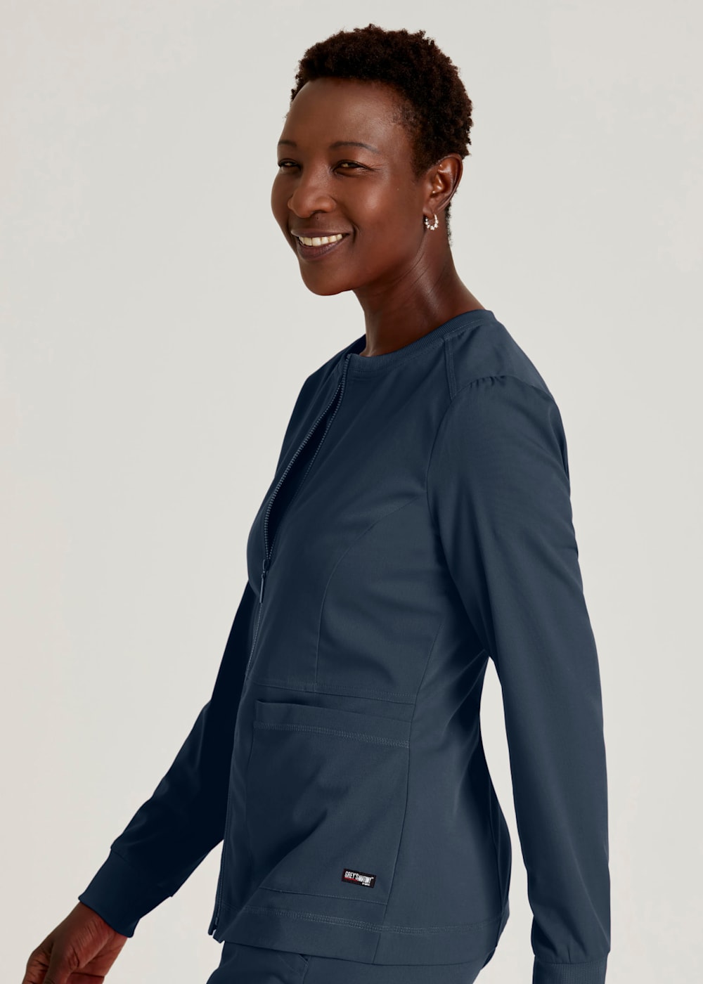 Grey's anatomy impact sorona asymmetric zip scrub jackets discount