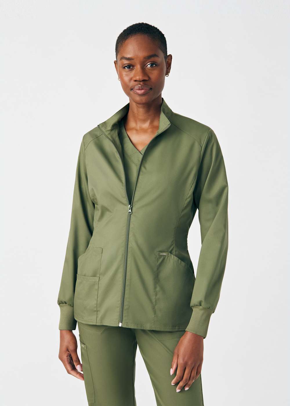 3 Pocket Zip Front Jacket Scrubs Beyond