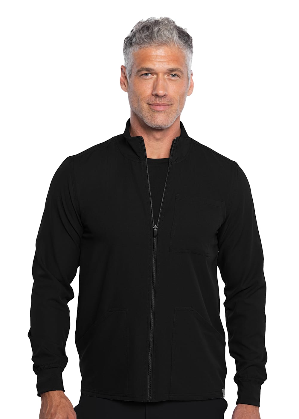 Men s 3 Pocket Zip Front Warmup Jacket