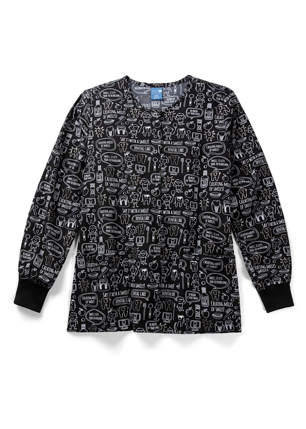 Miles of Smiles Print Jacket Scrubs Beyond