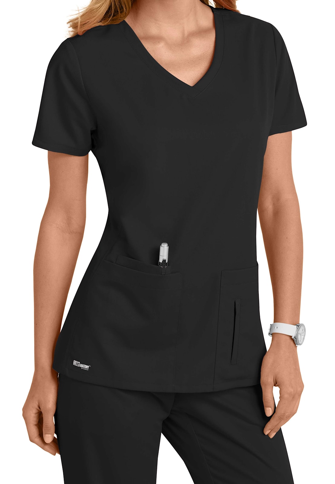 Grey's Anatomy 4 Pocket Crossover V-Neck Scrub Top