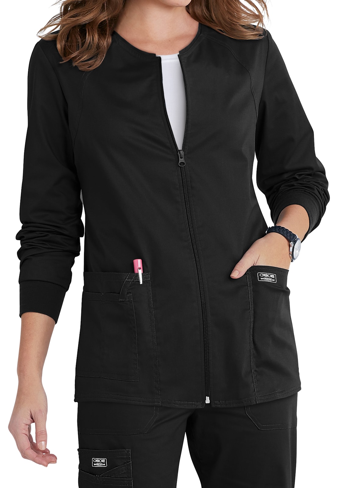 Cherokee Infinity- Ladies Zip Front Warm-Up Jacket