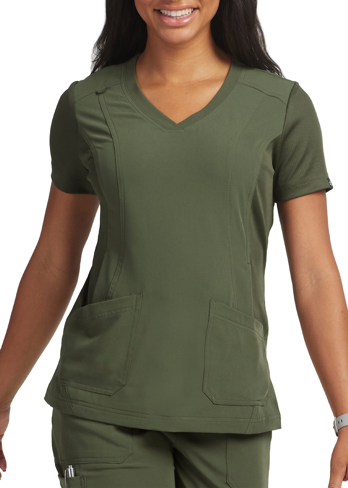 Women's Scrub Set: V-Neck Top & Low Rise Pant