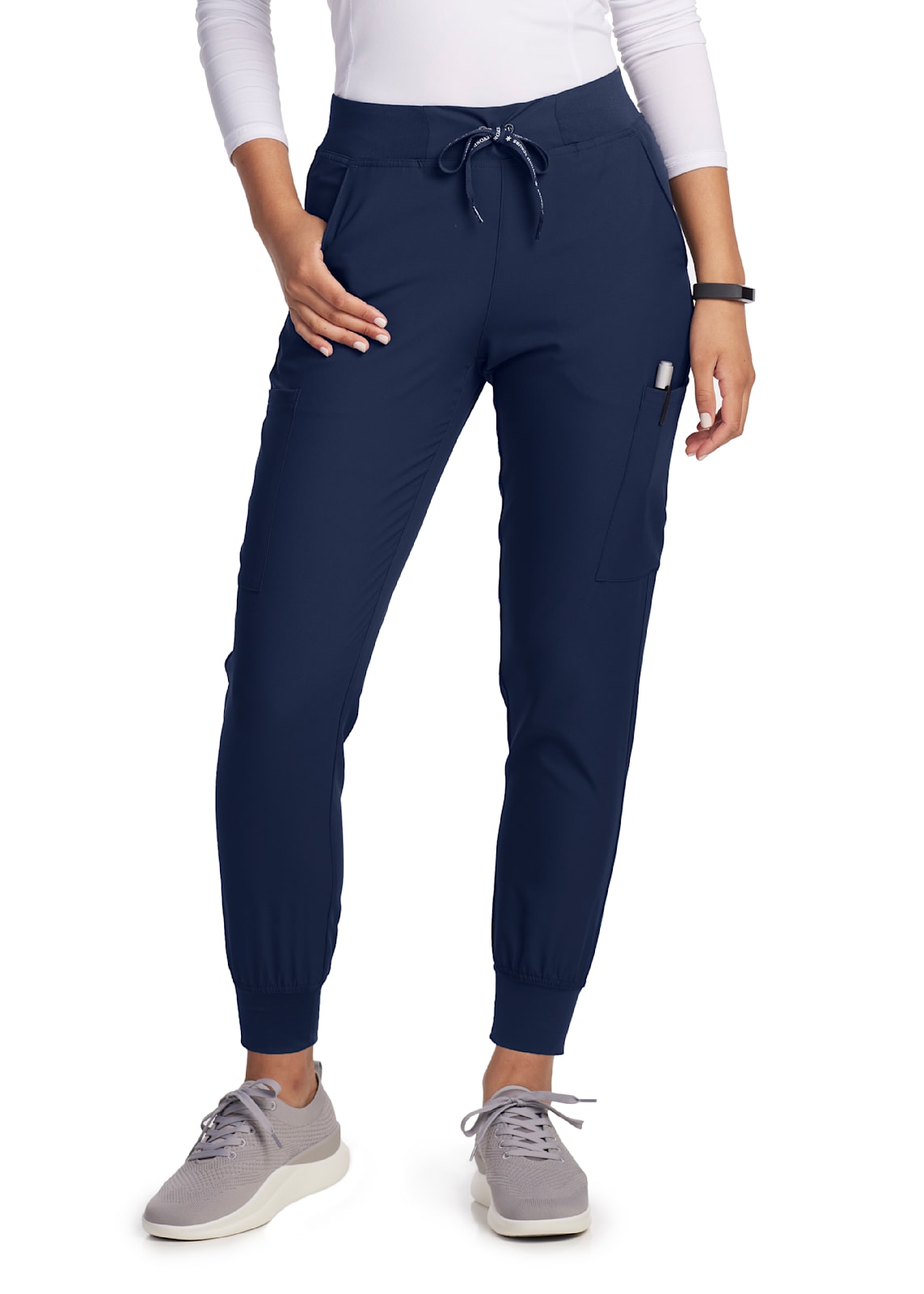 Urbane Impulse 6-Pocket Cargo Elastic Waist Drawstring Jogger Scrub Pant, Scrubs & Beyond