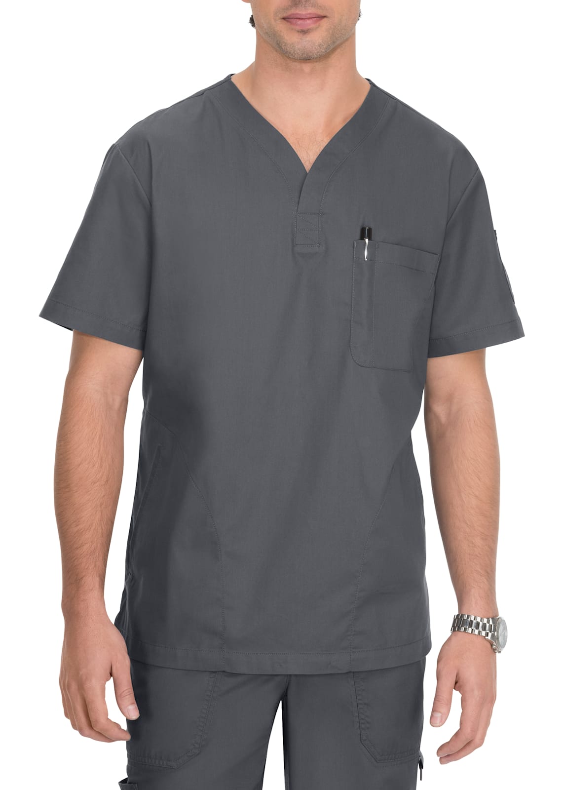 Healing Hands Scrubs Men's V-Neck One Pocket Scrub Top, Scrub Tops