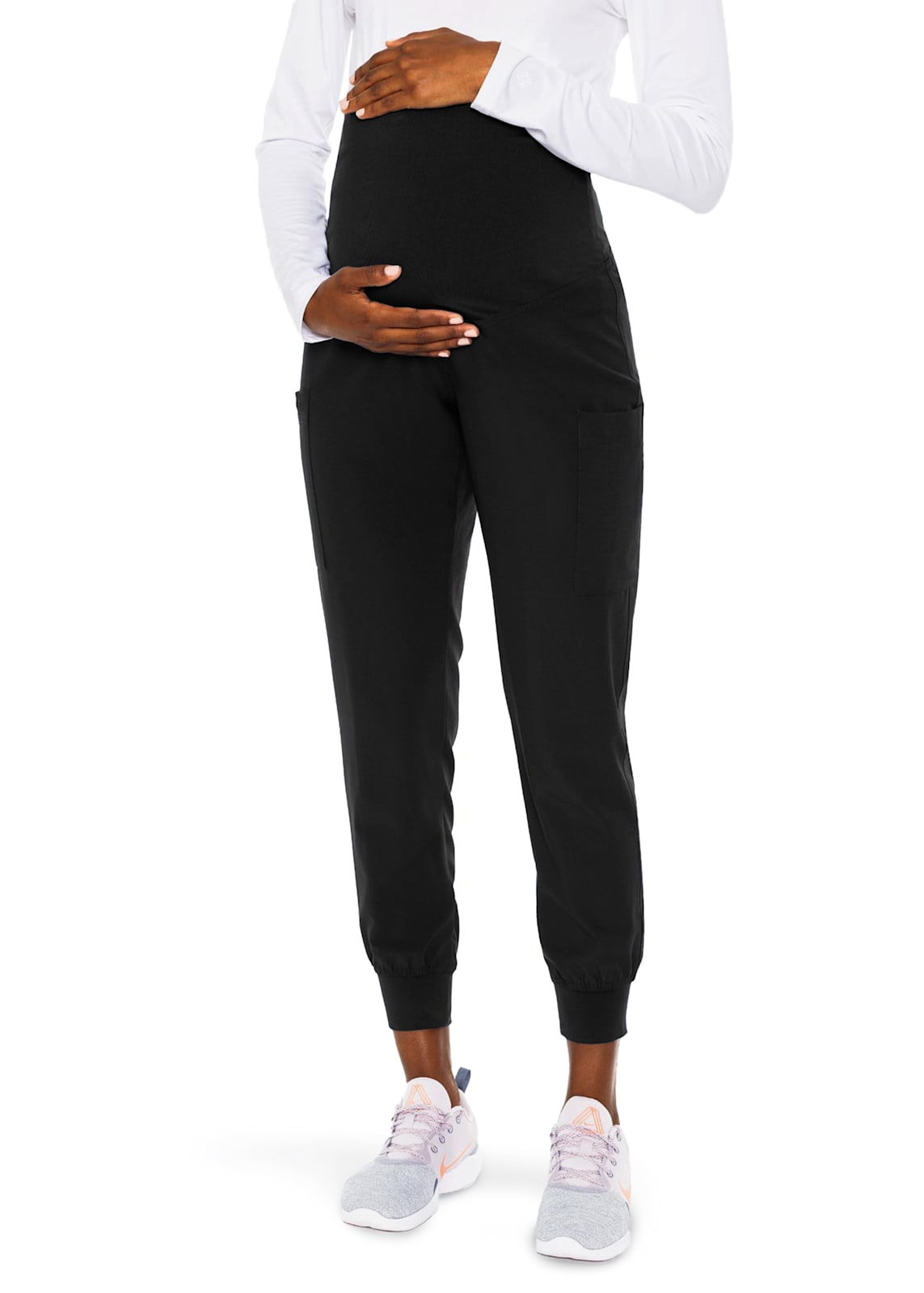 Med Couture Plus One Maternity Cargo Jogger Scrub Pants, Scrubs & Beyond