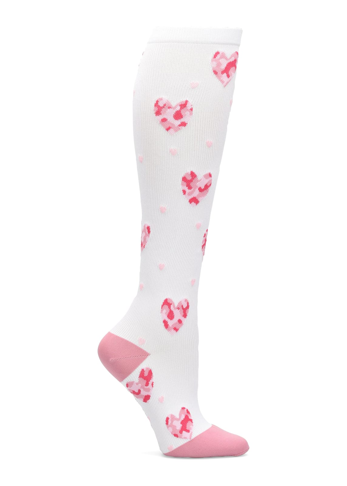 Pink & White Striped Compression Socks - Nurse Socks – Nabee