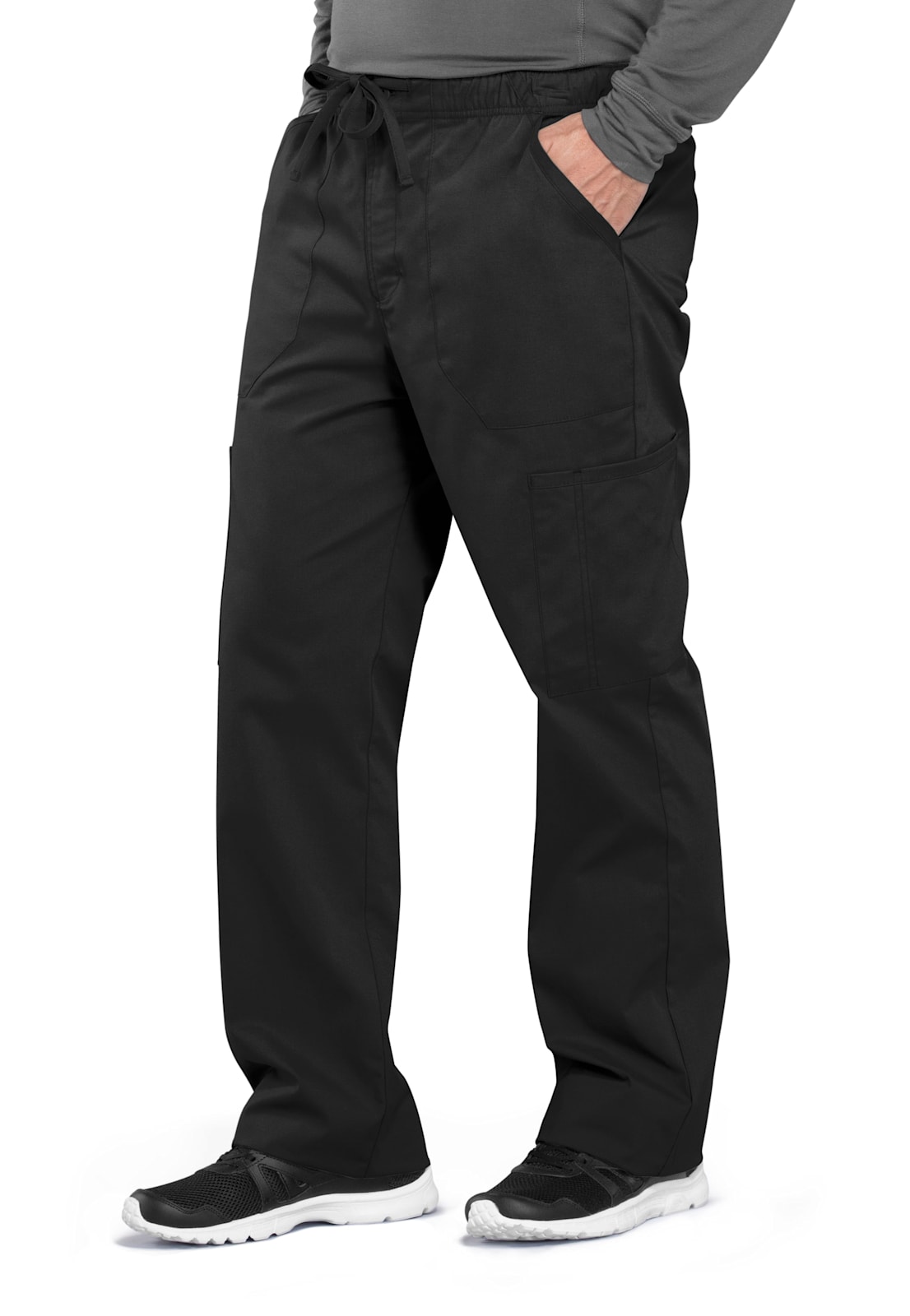 Cherokee Mens Tapered Leg Drawstring Cargo Scrub Pant