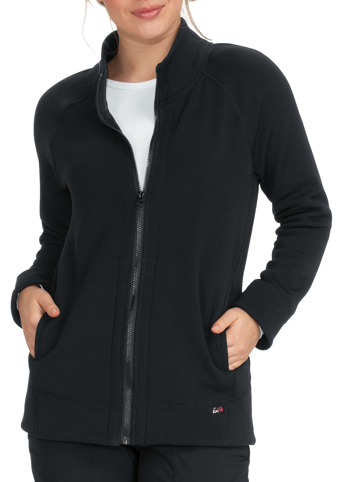 Fleece lined scrub jacket discount