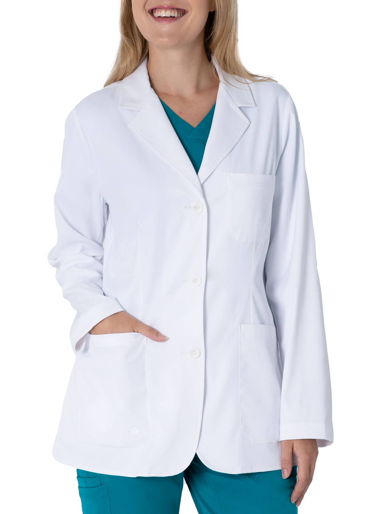 Healing Hands The Minimalist Women s FLO Lab Coat White XXS