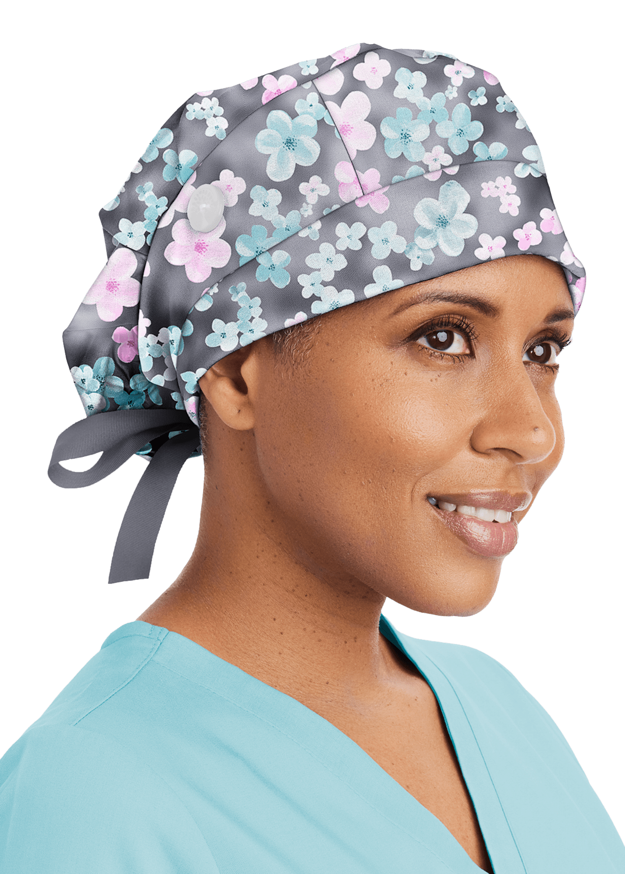 Healing Hands Purple Label Sage Dreamy Days Print Bouffant Cap Scrubs
