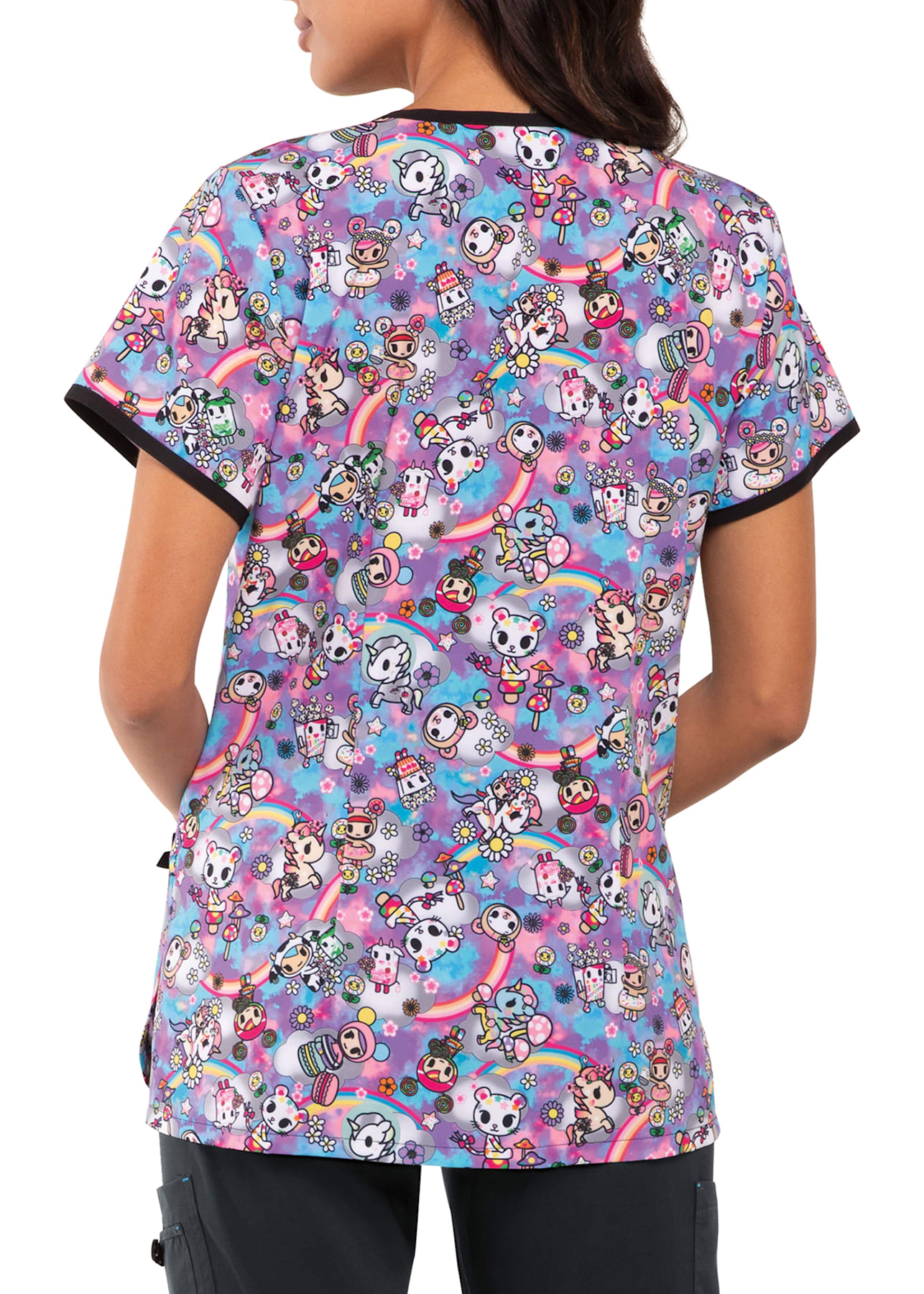 Rainbow scrub top discount