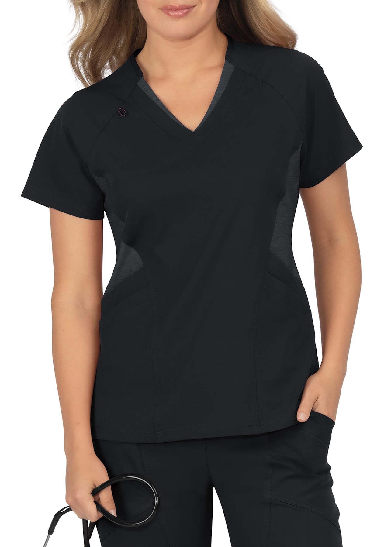 Koi Lite Stretch Transform 4Pocket Knit Panel VNeck Scrub Top Scrubs & Beyond Scrubs & Beyond