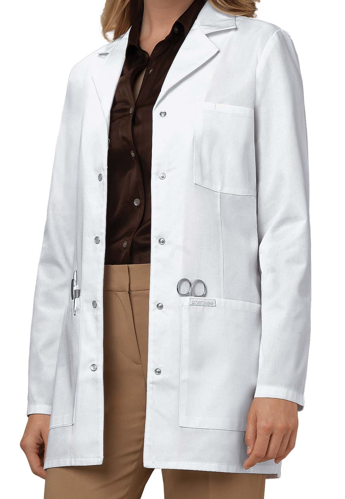 Lab coats with snap buttons new arrivals