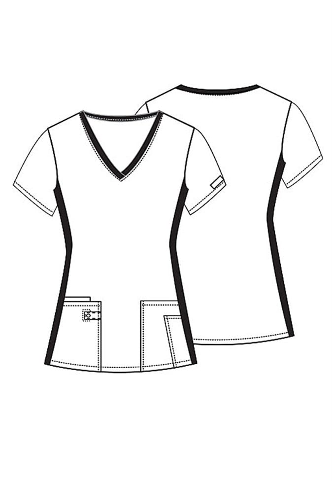 Cherokee Flexibles Proof Pawsitive Print Scrub Tops Scrubs & Beyond