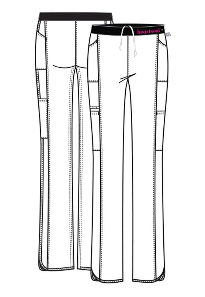 Heartsoul So In Love Logo Elastic Waistband Scrub Pants With Certainty