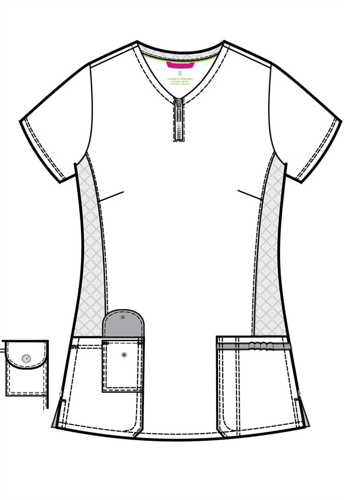 Beyond Scrubs Mia Zip Front Scrub Tops Scrubs & Beyond Scrubs & Beyond