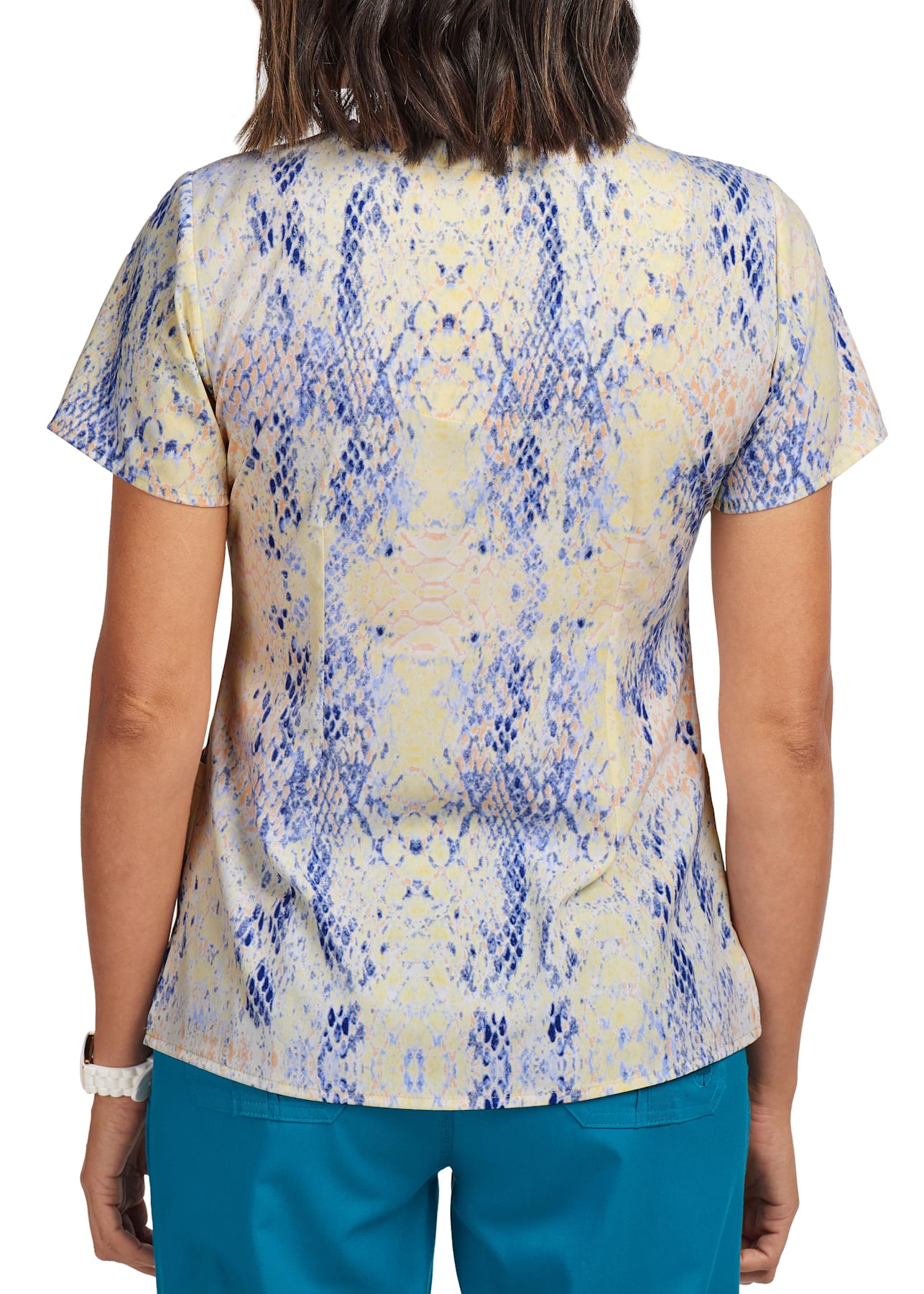 Healing Hands Purple Label Amanda Summer Skin Print VNeck Scrub Top