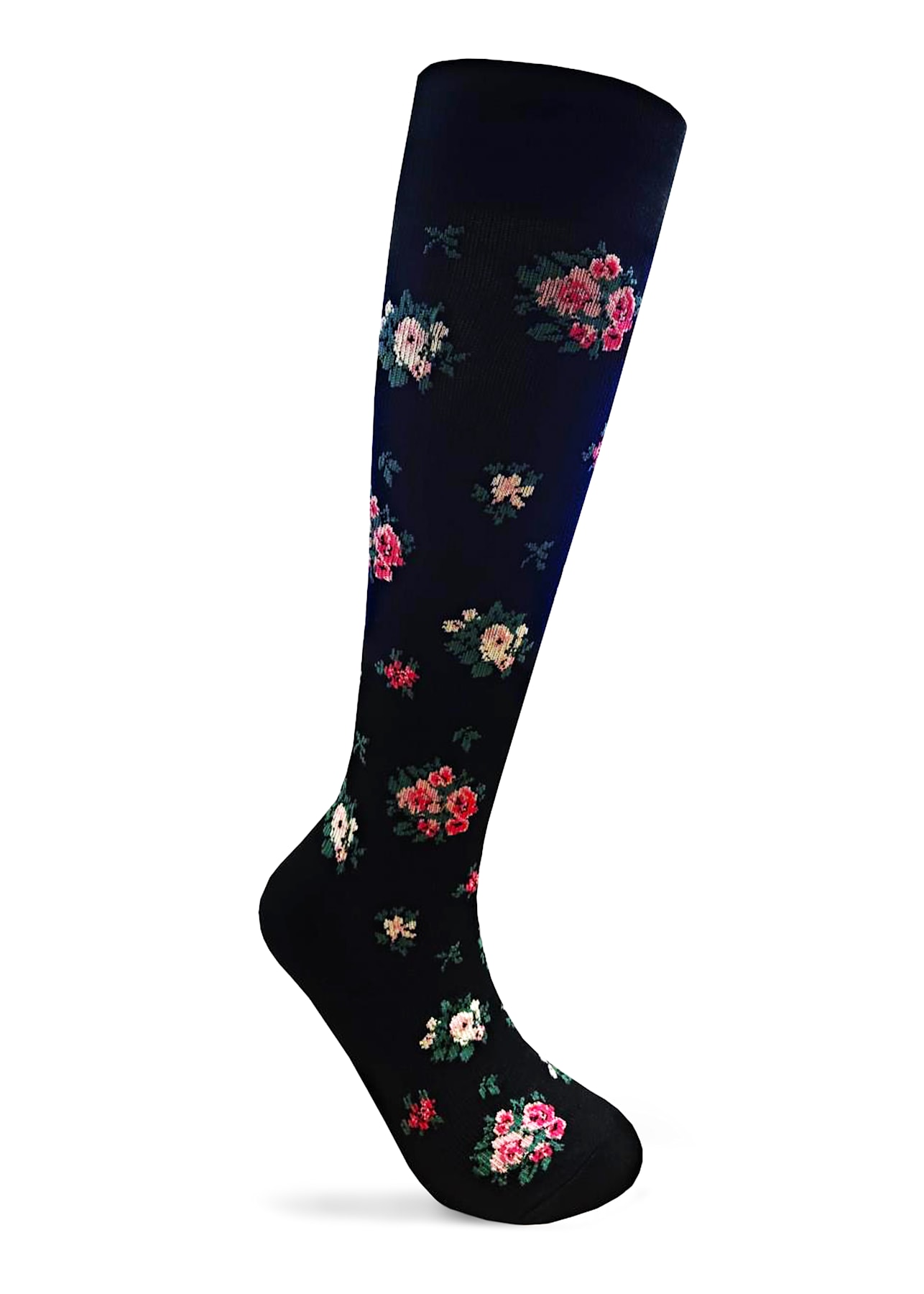 Calico Floral Print Compression Socks Scrubs & Beyond