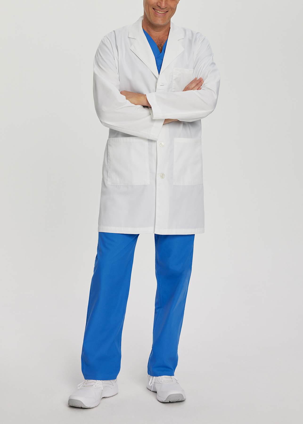 Landau Men s 37.5 Inch 3 Button Lab Coats Scrubs Beyond
