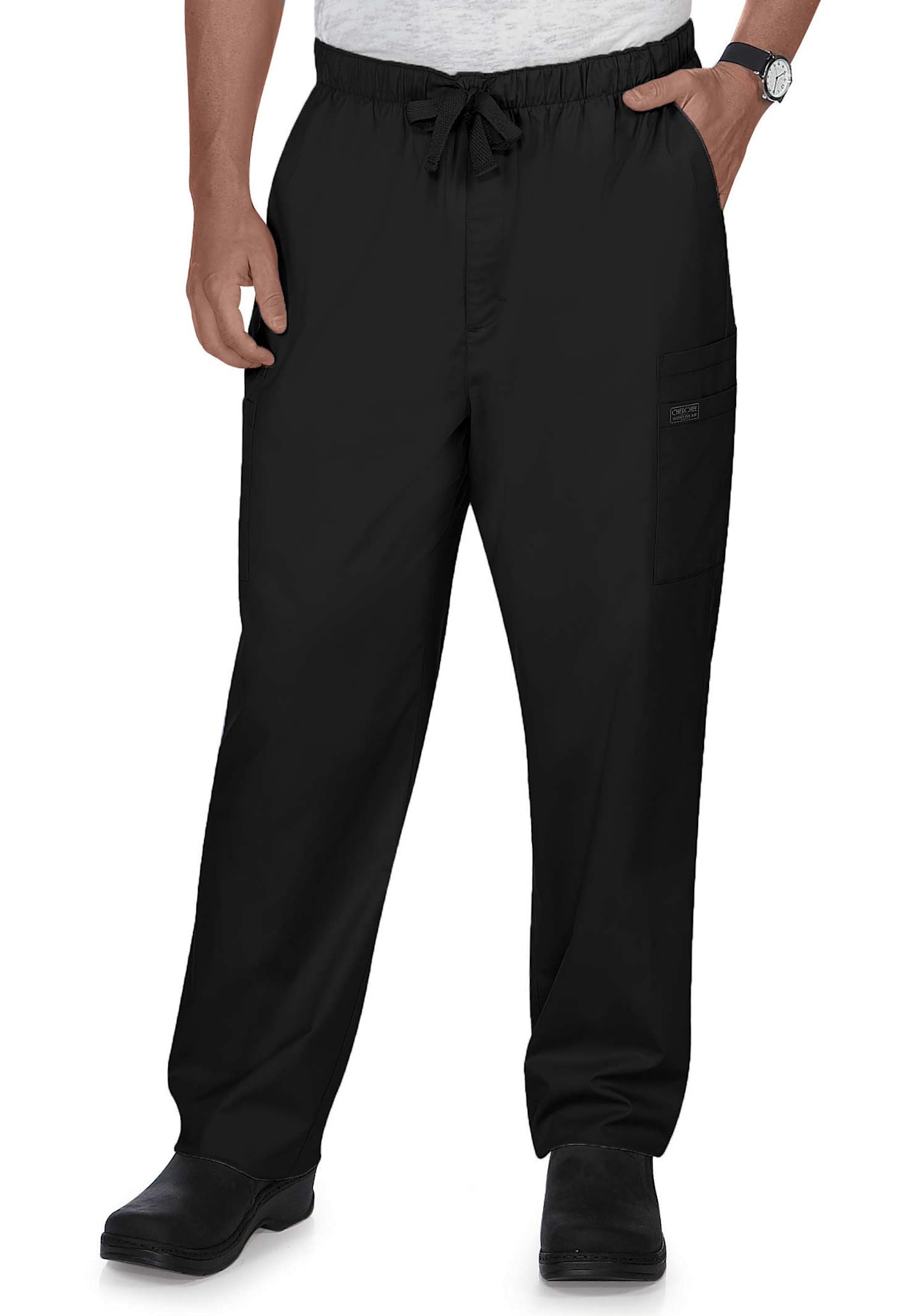 Cherokee Workwear Core Stretch Men's Drawstring Cargo Scrub Pants ...