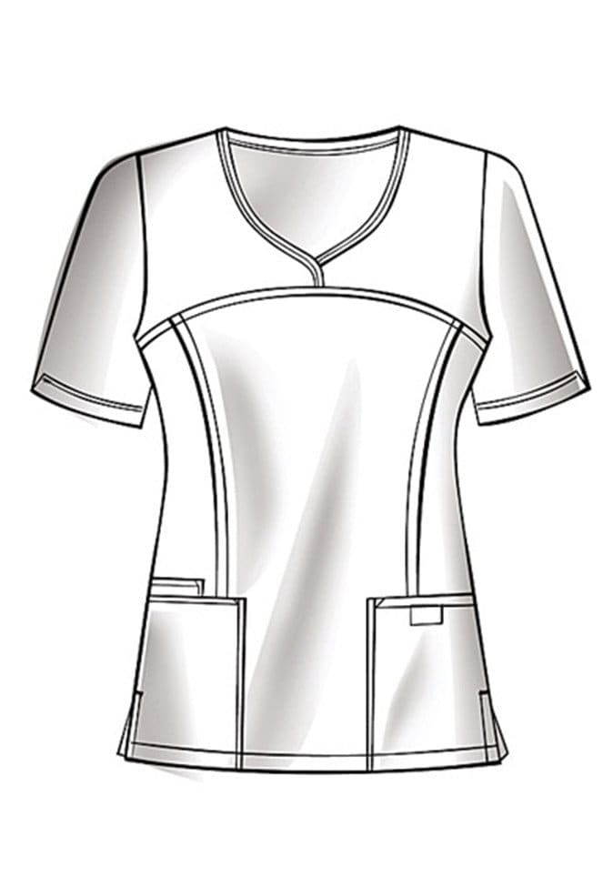 Cherokee Workwear Curved VNeck Scrub Tops Scrubs & Beyond